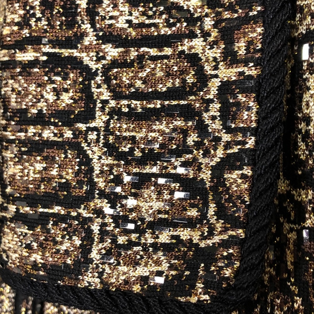St. John Evening Animal Print Knit Crop Blazer - Picture 10 of 11
